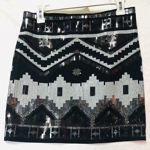 EXPRESS Sequin Sparkly Mini Skirt Size M